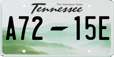 TN license plate A7215E