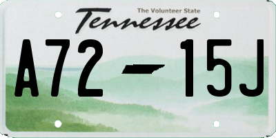 TN license plate A7215J
