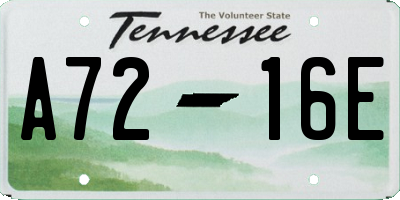 TN license plate A7216E