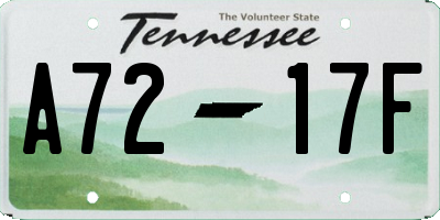 TN license plate A7217F