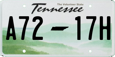 TN license plate A7217H