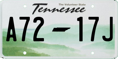 TN license plate A7217J