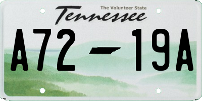 TN license plate A7219A