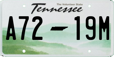 TN license plate A7219M