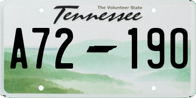 TN license plate A7219O
