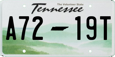 TN license plate A7219T