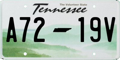 TN license plate A7219V