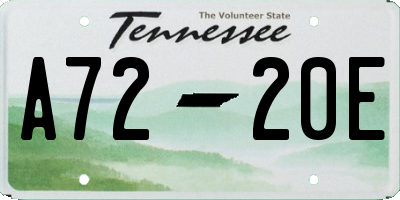 TN license plate A7220E