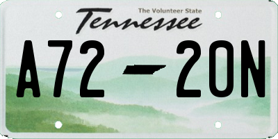 TN license plate A7220N