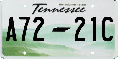 TN license plate A7221C
