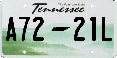 TN license plate A7221L