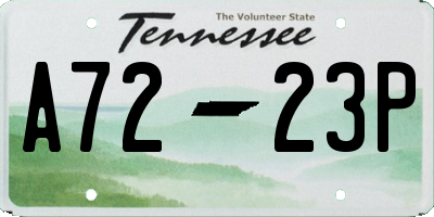 TN license plate A7223P