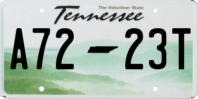 TN license plate A7223T