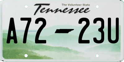TN license plate A7223U