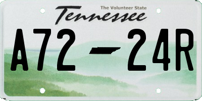 TN license plate A7224R