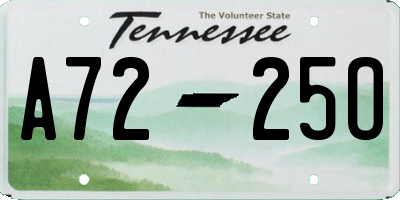TN license plate A7225O
