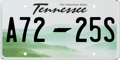 TN license plate A7225S