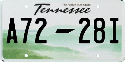 TN license plate A7228I