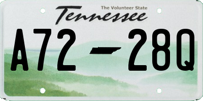 TN license plate A7228Q