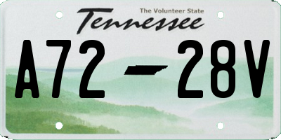TN license plate A7228V