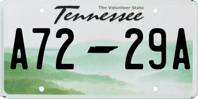 TN license plate A7229A