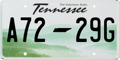 TN license plate A7229G