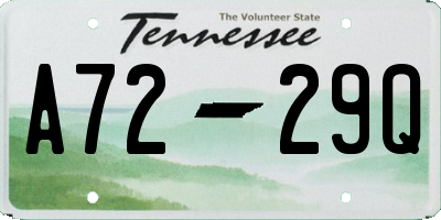 TN license plate A7229Q