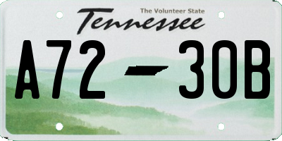 TN license plate A7230B
