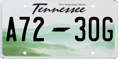 TN license plate A7230G