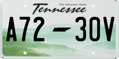 TN license plate A7230V