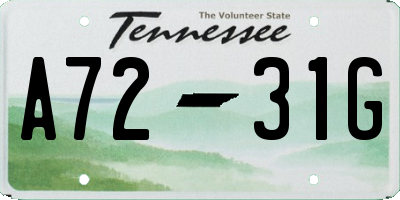 TN license plate A7231G