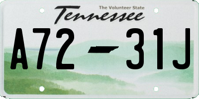 TN license plate A7231J