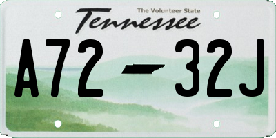 TN license plate A7232J