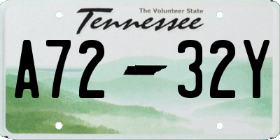 TN license plate A7232Y