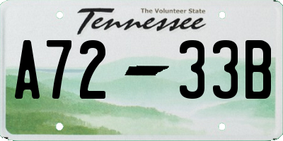 TN license plate A7233B