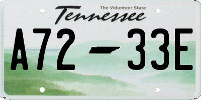 TN license plate A7233E
