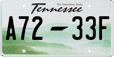 TN license plate A7233F