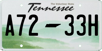 TN license plate A7233H