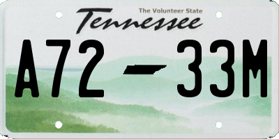 TN license plate A7233M