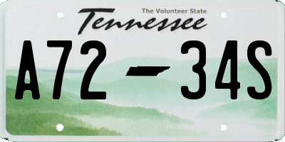 TN license plate A7234S