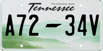 TN license plate A7234V