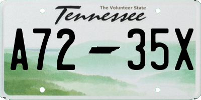 TN license plate A7235X