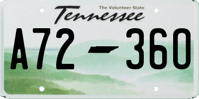 TN license plate A7236O