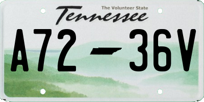 TN license plate A7236V