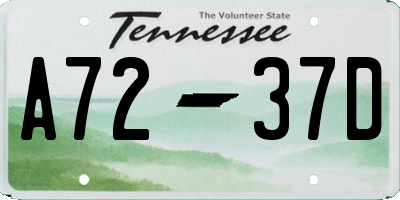 TN license plate A7237D