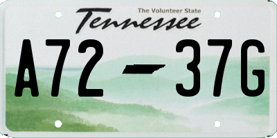 TN license plate A7237G
