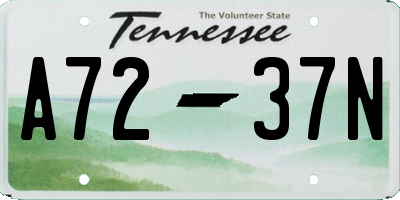 TN license plate A7237N