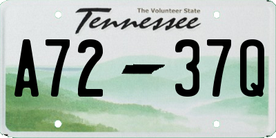 TN license plate A7237Q