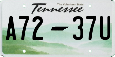 TN license plate A7237U