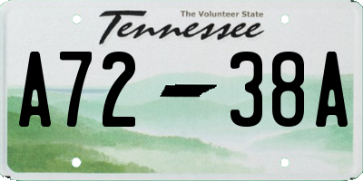 TN license plate A7238A